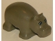 Part No: 2276px1  Name: Duplo Hippo Baby with Black and Light Blue Eyes Pattern