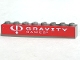 Lot ID: 12555809  Part No: 3008pb041  Name: Brick 1 x 8 with White Gravity Games Logo on Red Background Pattern (Sticker) - Set 3535