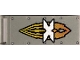 Part No: 30292pb002  Name: Flag 7 x 3 with Bar Handle with Silver 'X' Island Xtreme Stunts Logo Pattern (Sticker) - Set 6736