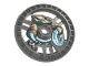 Part No: 32354pb01  Name: Technic, Disk 5 x 5 - RoboRider Talisman Wheel, Rope Mold with Robot Pattern