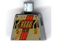 Part No: 973pb0076  Name: Torso Space RoboForce Red and Gold Circuitry Pattern