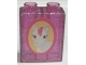 Part No: 4066pb390  Name: Duplo, Brick 1 x 2 x 2 with White Horse and Pink Mane Pattern (Sticker) - Set 4828