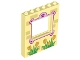 Part No: 15627pb011  Name: Panel 1 x 6 x 6 with Window Frame with Paw and Hearts, Bricks and Tulips Pattern