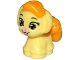 Part No: 24880pb01  Name: Dog, Whisker Haven Tales, Rapunzel's Puppy with Bright Light Orange Bangs and Tail, Lime Eyes and Bright Pink Nose and Tongue Pattern (Daisy)