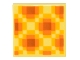 Lot ID: 252004309  Part No: 3068pb1494  Name: Tile 2 x 2 with Minecraft Pixelated Dark Orange, Orange, and Bright Light Orange Diagonal Honeycomb Pattern