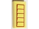 Part No: 3069pb1028R  Name: Tile 1 x 2 with Dark Orange Window Shutter Pattern Model Right Side (Sticker) - Set 40449