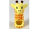 Part No: 45758pb01  Name: Minifigure, Headgear Head Cover, Costume Giraffe Head and Neck with Orange Spots Pattern