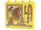 Part No: 49311pb024  Name: Brick 1 x 4 x 3 with Picture with Horse and Belle, Leash, and Brush on Shelf Pattern (Sticker) - Set 43195