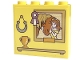 Part No: 49311pb025  Name: Brick 1 x 4 x 3 with Picture with Horse and Belle, Horseshoe, Bow, and Gold Cup on Shelf Pattern (Sticker) - Set 43195