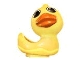 Part No: 49814pb01  Name: Primo Animal Duck Looking Right with Orange Beak