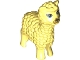 Part No: 65405pb01  Name: Alpaca / Llama, Friends with Metallic Light Blue Eyes, Dark Silver Nose, and Gold Muzzle Pattern