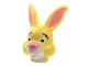 Part No: 77397pb01  Name: Minifigure, Head, Modified Rabbit with Pointed Ears with Bright Pink Auricles and Nose and White Muzzle Pattern