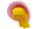 Part No: 113278pb01  Name: Minifigure, Hair Combo, Hat with Hair, Bonnet with Molded Yellow Medium Length Hair Pattern