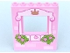 Part No: 15627pb003  Name: Panel 1 x 6 x 6 with Window with Light Pink Frame, Bricks, Crown, Butterfly, Roses and Leaves Pattern