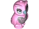 Part No: 21333pb04  Name: Owl, Elves with Metallic Light Blue Beak and Silver on Chest, Back, and Around Eyes Pattern