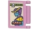 Part No: 24093pb117  Name: Minifigure, Utensil Book Cover with Comic with Futuristic Character Wearing Helmet and Armor Pattern (Sticker) - Set 42674