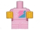 Lot ID: 403194162  Part No: 25128pb007  Name: Body Baby / Toddler with Fixed Arms with Molded Yellow Hands and Printed Dark Pink Lightning Bolt and Silver Dots Pattern