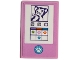 Part No: 26603pb508  Name: Tile 2 x 3 with White Checklist with Dark Purple Cat, Checkboxes and Lime, Orange and Medium Azure Paw Prints Pattern (Sticker) - Set 41718
