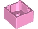 Part No: 2821  Name: Container, Box 2 x 2 x 1 - Top Opening with Raised Inner Bottom