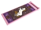 Part No: 30292pb054L  Name: Flag 7 x 3 with Bar Handle with White Horse and Gold Horseshoes and Crowns Pattern Model Left Side (Sticker) - Set 43195