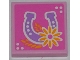 Lot ID: 100505320  Part No: 3068pb0622  Name: Tile 2 x 2 with Horseshoe and Flower Pattern (Sticker) - Set 3189