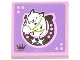 Part No: 3068pb0784L  Name: Tile 2 x 2 with Horse Head Facing Left in Horseshoe Pattern (Sticker) - Set 3185