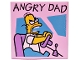 Lot ID: 413564390  Part No: 3068pb0920  Name: Tile 2 x 2 with 'ANGRY DAD' Pattern