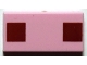 Part No: 3069pb0773  Name: Tile 1 x 2 with Two Dark Red Squares Pattern (Minecraft Pig Nostrils)