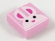 Lot ID: 235338829  Part No: 3070pb142  Name: Tile 1 x 1 with White Bunny Rabbit Head / Face, Black Eyes, and Dark Pink Ears and Nose Pattern
