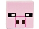 Part No: 3070pb363  Name: Tile 1 x 1 with Black and White Squares, Dark Brown Rectangles and Dark Pink Lines Pattern (Minecraft Micromob Pig Face)