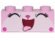 Part No: 3622pb103  Name: Brick 1 x 3 with Kitty Cat Face Wide Open Mouth Smile with Tongue Out Pattern