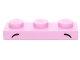 Part No: 3623pb006  Name: Plate 1 x 3 with 2 Small Black Arcs High and Wide Set - (Unikitty) Eyebrows Pattern
