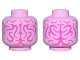 Part No: 3626pb3551  Name: Minifigure, Head without Face with Magenta Brain Fissures Pattern