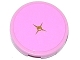 Part No: 4150pb175  Name: Tile, Round 2 x 2 with Cushion with Gold Button Pattern (Sticker) - Set 41052