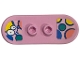 Part No: 42511pb34  Name: Minifigure, Utensil Skateboard Deck with Face with White Eyes, Orange, Yellow, Dark Turquoise and Blue Polka Dots with Dark Blue Outlines Pattern (Stickers) - Set 41751