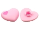 Part No: 45449pb01  Name: Clikits, Icon Heart 2 x 2 Large with Pin with Dark Pink Heart Pattern
