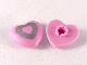Lot ID: 380293019  Part No: 45449pb10  Name: Clikits, Icon Heart 2 x 2 Large with Pin with Silver Heart Cutout Pattern