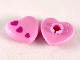 Lot ID: 409024690  Part No: 45449pb11  Name: Clikits, Icon Heart 2 x 2 Large with Pin with 3 Dark Pink Hearts Pattern