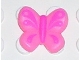 Lot ID: 391454515  Part No: 51677pb04  Name: Clikits, Icon Butterfly 2 x 2 with Pin with Dark Pink Body and Wing Markings Pattern
