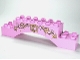 Part No: 51704pb05  Name: Duplo, Brick 2 x 10 x 2 Arch with Pearl Gold Vines with Leaves and 'C' in Shield Pattern