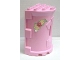 Part No: 52024pb01  Name: Duplo Wall 4 x 6 x 6 Curved Turret - Castle with Yellow and Pink Flowers Pattern on Both Sides (Stickers) - Set 4828