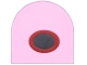 Part No: 5520pb021 Name: Tile, Round 2 x 2 Half Circle Extended with Black Oval with Dark Red Outline Pattern (Disney Pua Nostril) Part No: 5520pb021 Name: Tile, Round 2 x 2 Half Circle Extended with Black Oval with Dark Red Outline Pattern (Disney Pua Nostril)