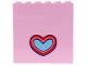 Lot ID: 399964627  Part No: 59349pb327  Name: Panel 1 x 6 x 5 with Bright Light Blue, Coral, Dark Purple and Red Heart Pattern