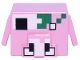 Part No: 73232pb03  Name: Minifigure, Head, Modified Cube with Ear Flaps and Snout with Pixelated White Eye, Tusks and Skull, Black Eye Socket and Nostrils, Green Decaying Flesh Pattern