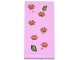 Part No: 87079pb1523 Name: Tile 2 x 4 with Reddish Brown Paw Prints, Lime and Bright Light Orange Leaves Pattern (Sticker) - Set 42671 Part No: 87079pb1523 Name: Tile 2 x 4 with Reddish Brown Paw Prints, Lime and Bright Light Orange Leaves Pattern (Sticker) - Set 42671