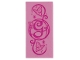 Part No: 87079pb1625  Name: Tile 2 x 4 with Dark Pink Letter G, Butterflies, Swirls and Sparkles Pattern (Sticker) - Set 75691