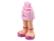 Lot ID: 403026769  Part No: 92252c00pb002  Name: Mini Doll Hips and Skirt, Light Nougat Legs and Dark Pink Shoes with Ankle Straps Pattern - Thick Hinge