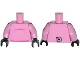 Part No: 973pb1787c01  Name: Torso Stomach and Pig Tail on Reverse Pattern / Bright Pink Arms / Black Hands