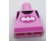 Part No: 973pb2562  Name: Torso Tank Top over Black Shirt, White Batman Logo, Dark Pink Sash Pattern