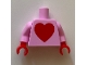 Part No: 973pb3787c01  Name: Torso with Large Red Heart Pattern (BAM) / Bright Pink Arms / Red Hands